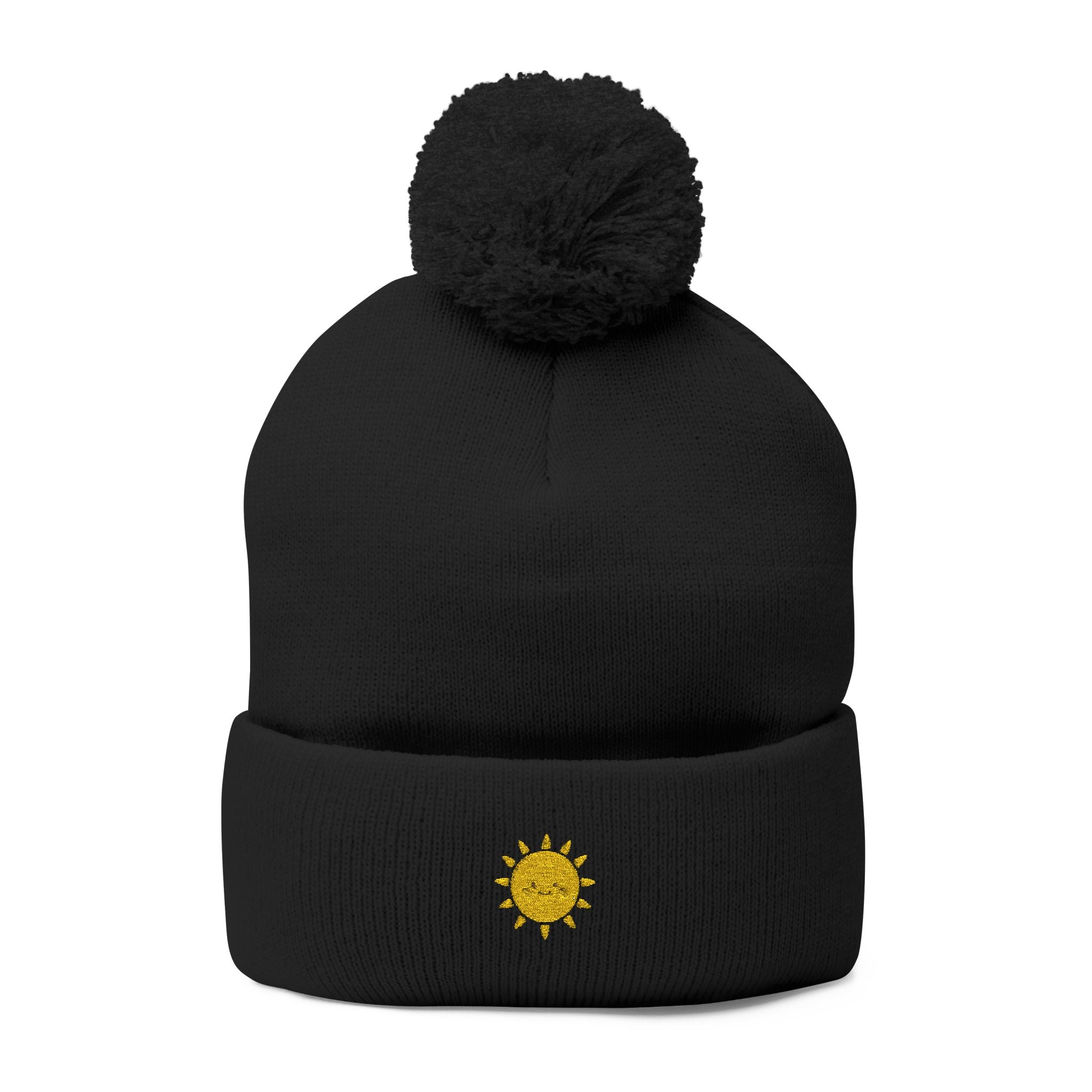 Ursa Major Beanie Cap for Universe Enthusiast, Embroidered Pom-Pom Knit Hat