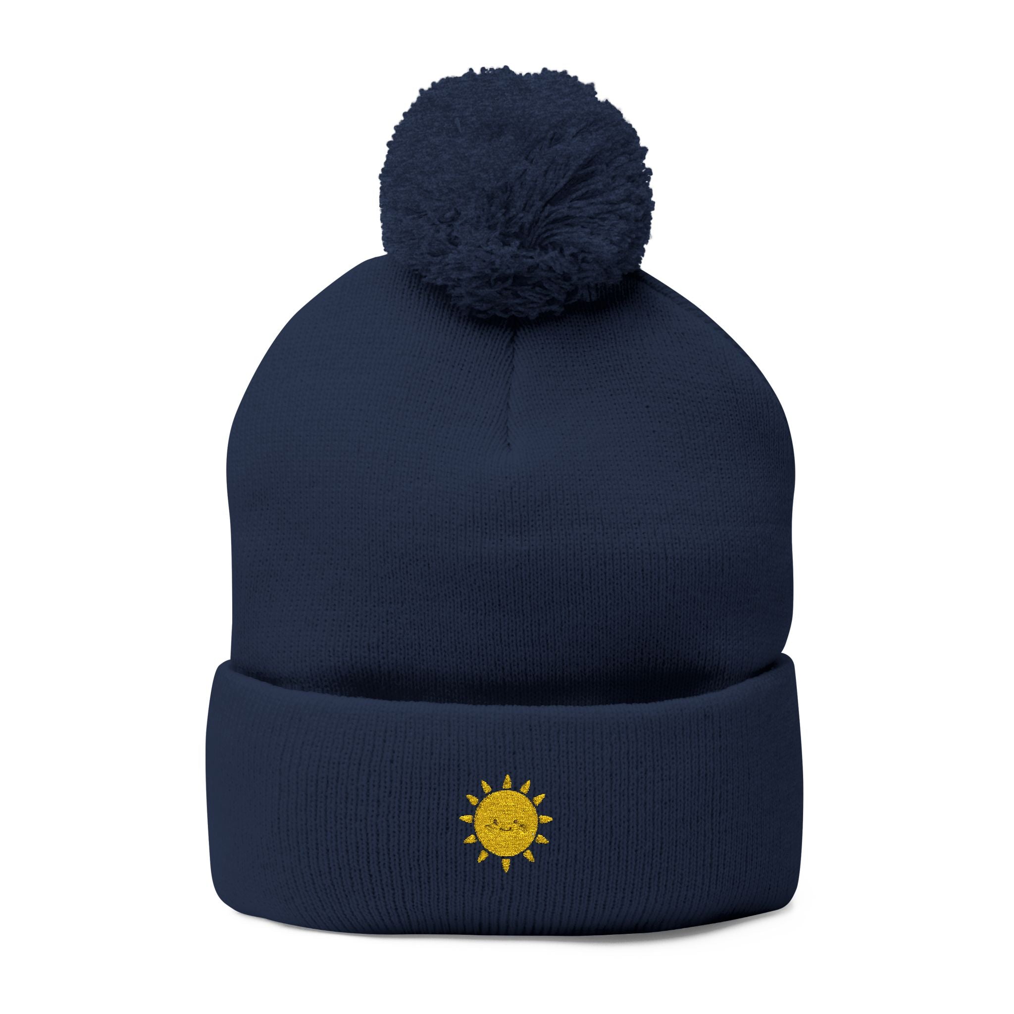 Ursa Major Beanie Cap for Universe Enthusiast, Embroidered Pom-Pom Knit Hat