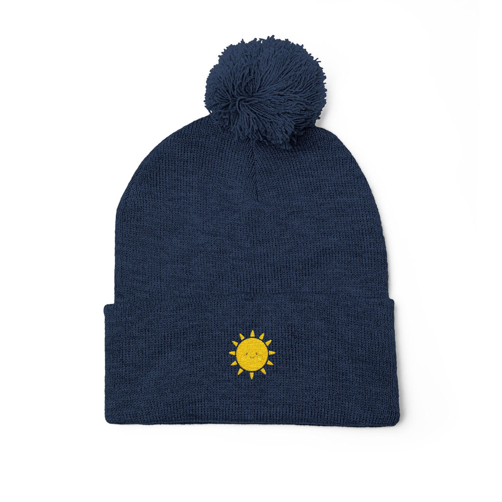 Ursa Major Beanie Cap for Universe Enthusiast, Embroidered Pom-Pom Knit Hat