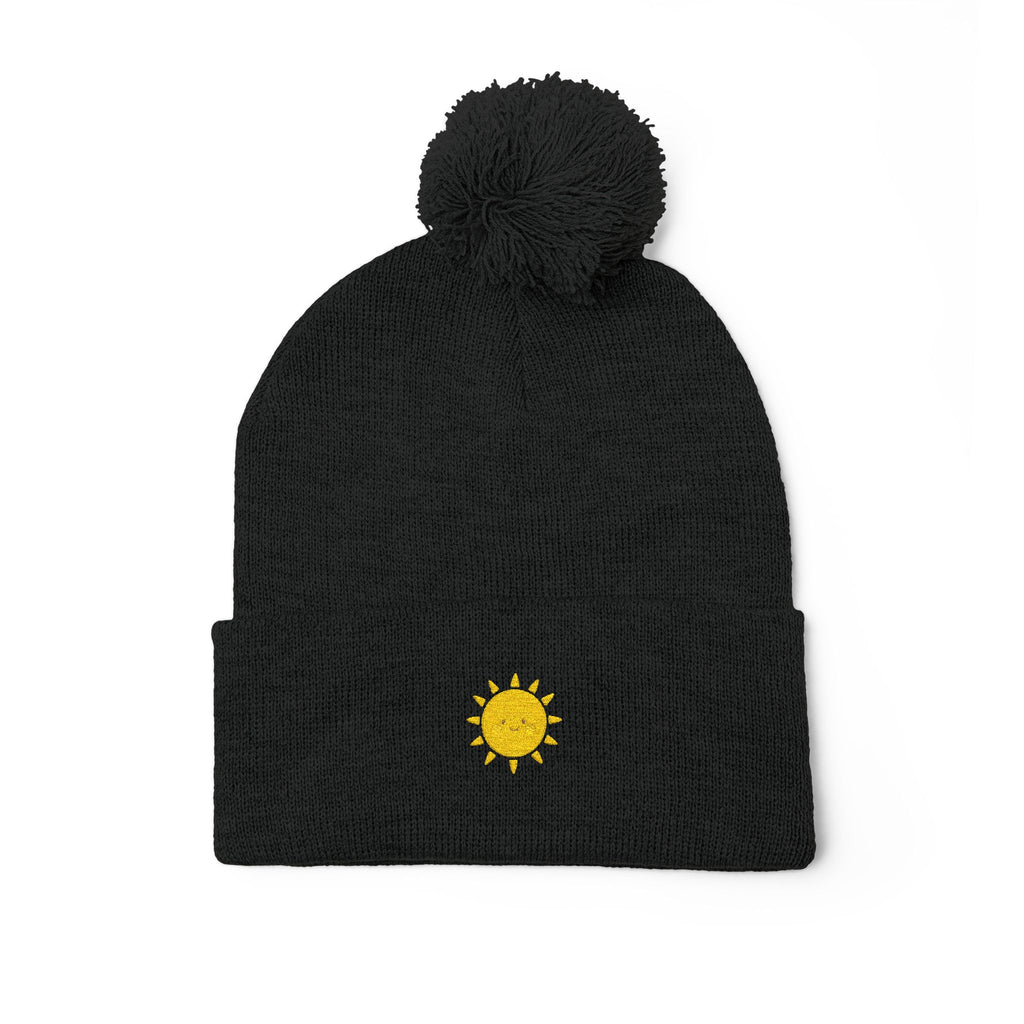 Ursa Major Beanie Cap for Universe Enthusiast, Embroidered Pom-Pom Knit Hat
