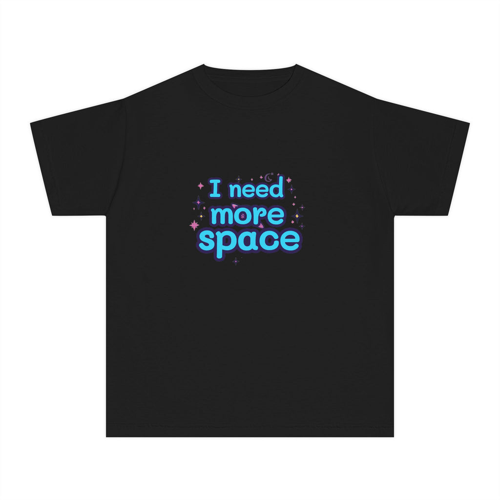 Youth Tee — “I Need More Space” Cloud & Stars Graphic